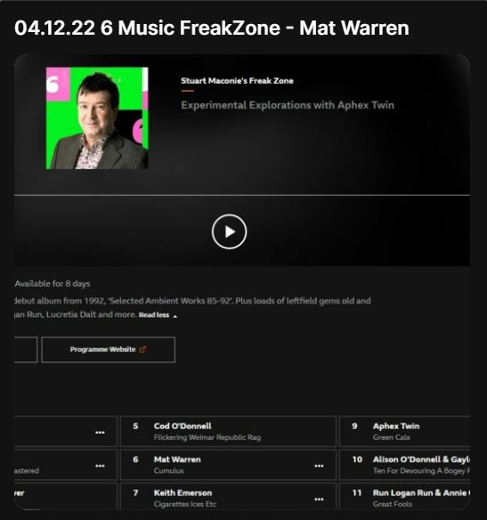Freak Zone BBC 6 Music